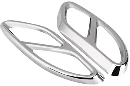 Silenciador Cola Tubo Para Benz para GLC-Class X253 Pre-Facelift 2016-2019 silenciador de punta de escape de coche embellecedor de cubierta de tubo Silenciador tubo escape (Color : Silver)