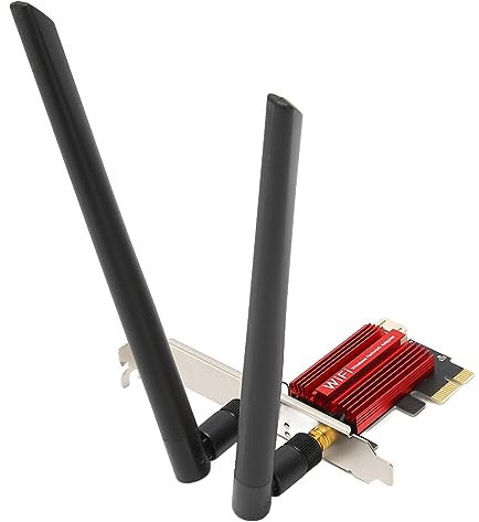Tarjeta PCIE WiFi 6, AX1800 Pro Bluetooth 5.2 802.11ax Dual Band 5GHz 2,4 GHz Tarjeta WiFi, Tarjetas de Red Inalámbrica PCI E para PC de Escritorio, Soporte 11 10