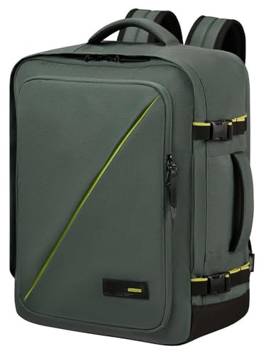 American Tourister Take2Cabin - Easyjet Kabinentasche 36 x 20 x 45 cm, 38 l, 0,70 kg, Handgepäck, Flugzeug-Rucksack M Untersitz, Grün (Dark Forest)