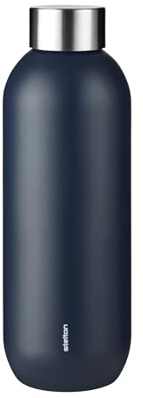 Stelton Isolierflasche Keep Cool, Edelstahl, Kunststoff, Soft Deep Ocean, 600 ml, 355-19