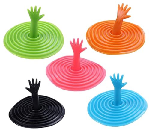 IMIKEYA 5St Kreativer Kleiner Waschbeckenstöpsel aus Palmenholz Spülbeckenstopfen für die Küche Waschbeckenstöpsel im Badezimmer Kanaldeckel Waschbecken-Abflussabdeckung