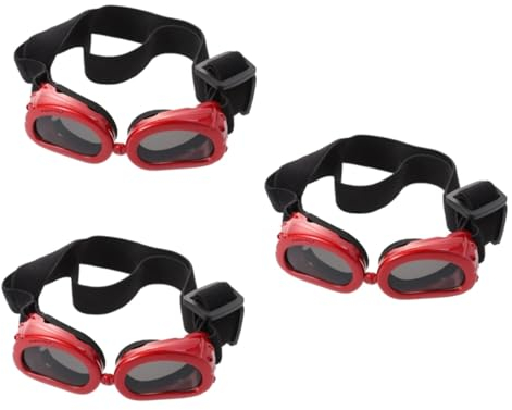 YARNOW 3St Hund Sonnenbrille Schmuck Sonnenbrillen Augenschutz Hundesonnenbrille Sonnenbrille für Hunde gläser eine Sonnenbrille Heimtierbedarf für Hunde Hundebrille klein Schutzbrille