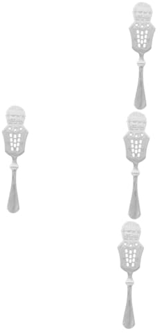 JECOMPRIS 4 Uds Cuchara De Absenta Suministro De Absenta Cucharas De Acero Inoxidable Accesorio De Absenta Goteros De Absenta Fuente De Absenta Cucharas De Azúcar Gotero De Metal para
