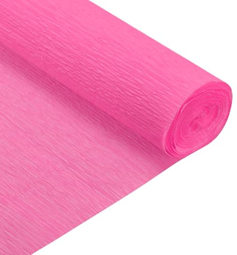 QUARKZMAN Krepppapier Pfirsichrosa, 2.1m x 50cm Floristen Krepp Papier Bunt für Handwerke, Party, Schulpapier, Kräuselpapier, Verpackung, Blumen DIY