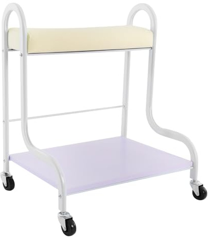 Treeisland Pediküre Fussbad Wagen, Maniküre Fußstütze mit Rollen, Pediküre Fußhocker Stand für Fußbäder, Fußmaniküre