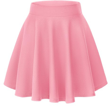Damen Casual A Linie Hoch Taille Mini Rock Elegante Pull On Elastische Skater Kurz Röcke