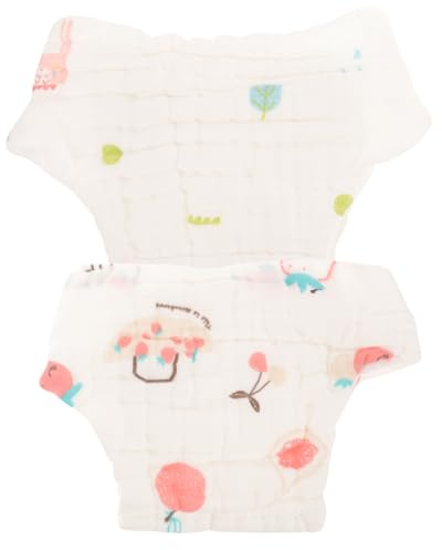 Waschbare Babywindel aus Baumwollgaze, 2 Stück-pack, für Mädchen | Atmungsaktiv und Saugfähig, 0–3 Monate, 0–5kg, Zufälliges Muster, für Einkauf und Ausflug Zufälliger Stil
