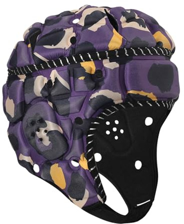 Jormino Soft Shell EVA Foam Anti-Collision Sports Helmet for Flag Football Goalkeeper, Roller Skating Purple