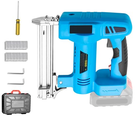 Pistolet à clouer et agrafeuse sans fil 2 en 1, compatible avec batterie Makita 18 V, comprend 500 clous et 500 agrafes, pistolet à clouer électrique pour bricolage du bois (batterie non incluse)