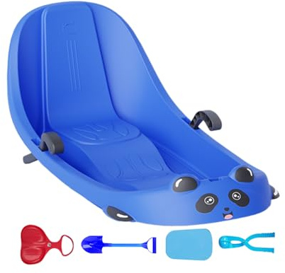 Luges pour la Neige - Équipement de Sport d'hiver - Luge pour Tout-Petits avec Frein Intégré | pour Collines Enneigées Parc Arrière-Cour Terrain de Jeu Garçons Filles et Tout-Petits