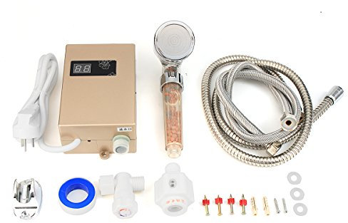 C-FUNN 220V 3000W Mini Instant Électrique Chaud Chauffe-Eau Douche Chauffe-Eau