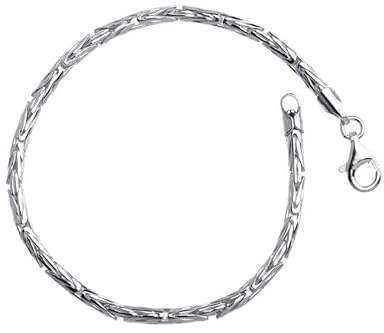 Königskette Armband rund Silberarmband - Breite 3mm - 925 Silber Länge wählbar von 16cm-25cm