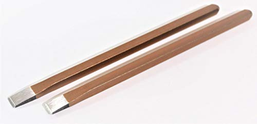 2 cinceles de electricista RENNSTEIG, 300 x 8 x 10 mm, cuadrado de metal