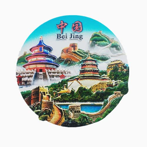 3D Beijing China imán nevera regalo recuerdo decoración hogar cocina magnética etiqueta engomada polirresina artesanía