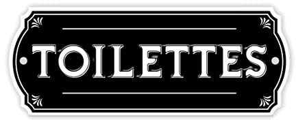 STC Plaque Porte Metal Toilettes