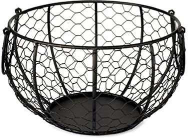 Cesta de huevos, estante de almacenamiento de huevos de metal Porta huevos Contenedor Aperitivos Organizador de mesa de frutas Hierro Vegetales Dispensador de huevos Cestas Accesorios de cocina