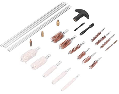 Kit universale per la pulizia della pistola, strumento per la pulizia del fucile da caccia Spazzole portatili 28 pezzi Forniture calibro 12-410 ga con custodia per pistola per pistola