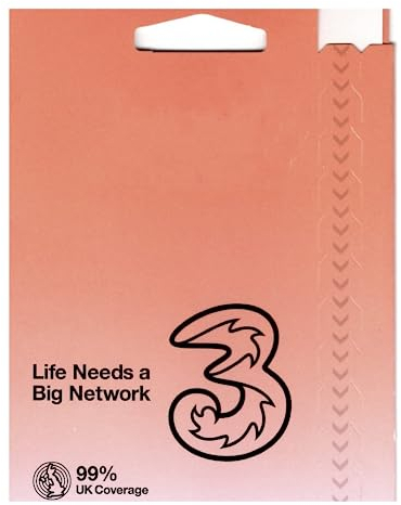 Sim 100% anonima Three Uk, già attiva e pronta per l'utilizzo, utilizzabile in italia, scheda telefonica con contratto a consumo, nessun canone mensile.