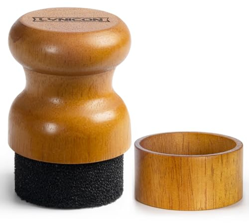Lynicon Cutting Board Oil Wax Applicator, Wooden, Natural, Round, 5.3 oz, Food Grade Mineral Oil, Butcher Blocks, Bamboo, Wooden Utensils