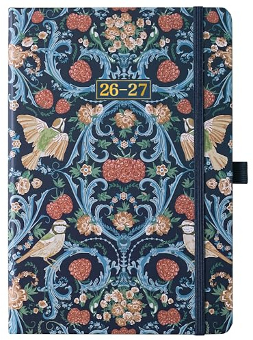Artfan Schülerkalender 2026-2027 A5 Wochenansicht, Terminplaner 2026-2027, August 2026-Juli 2027, für Schule, Zuhause oder Büroarbeit mit Hardcover, Stifthalter, Gummizugverschluss, Rückentasche