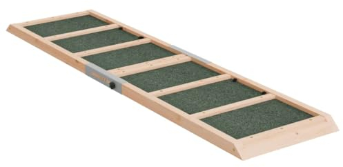 vidaXL Hunderampe Grau 120x30 cm Massivholz Tanne