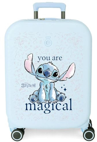 Disney Joumma Bags Stitch You Are Magical Cabin Suitcases, Set aus ABS, EIN langlebiges und leichtes Material, Kombination mit Reißverschluss an der Seite, Are Magical, Erweiterbarer Koffer