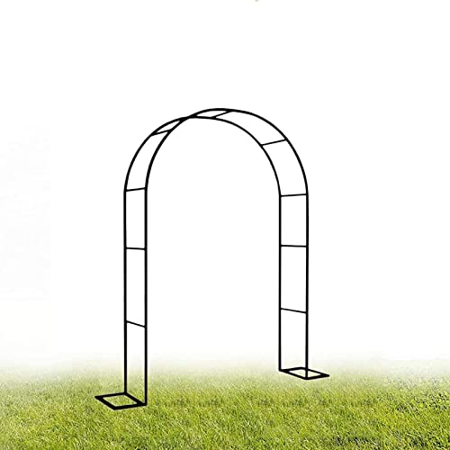 Rosenbogen, Garten-Torbogen Aus Metall, Pergola Rankhilfe Verzinkt Rost, Laubengang Rankgestell Mit Sockel Für Verschiedene Kletterpflanzen, Einfache Montage, 6 Größen,350x220x40CM