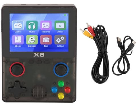 MENDUNER Consola Retro, Consola de Juegos Portátil con Tarjeta de Memoria 32G, Consola de Bolsillo, Consola de Juegos Retro, Compatible con 11 Emuladores, Pantalla IPS de 3,5 Pulgadas,