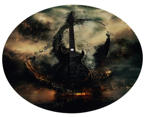 Slipmat – Skivspelarmatta av gummi gitarr – matta för grammofon 30,5 cm (12 tum)