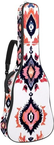 Gepolsterte Gitarrentasche mit buntem Marmordruck, schützende Akustikgitarre, Gigbag für E-Bass, Konzertgitarre, Multicolor 08, 42.9x16.9x4.7 in, Lässiger Tagesrucksack