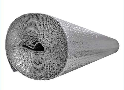 Isolierfolie Dämmfolie Doppel-Noppenfolien-Dämmset, Selbstklebende Noppenfolie, reflektierende Aluminium-Dämmrolle, Dampfsperre, Wärmedämmung, technische Folie, Mehrzweck für Wand, Schuppen, Dachbode