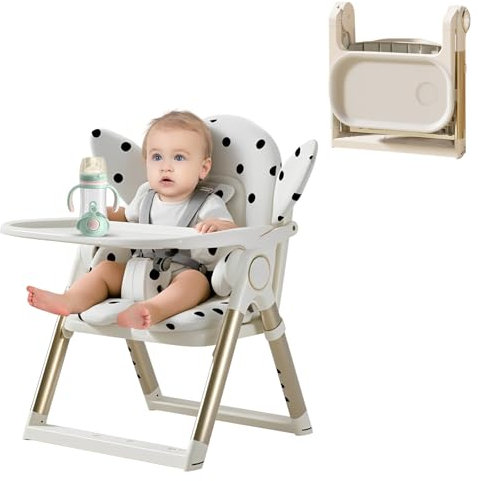 Faltbarer Kindersitz mit Tablett,Sitzerhöhung mit 3-Punkt-Sicherheitsgurt,Reisehochstuhl mit Tasche und Polster,Doppellagiger Essteller,Essen & Fütterung Tischsitz für Kleinkinder, Ideal für Unterwegs