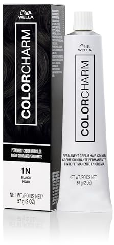 COLORCHARM Permanent Cream Hair Color, 1N Black, 2 oz.