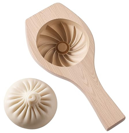 DIY Wooden Mooncake & Steamed Bun Molds – Flower Shape Baozi Dumpling Maker, Wooden Pastry & Cookie Cutter for Baking, Mid-Autumn Festival & Kitchen Use