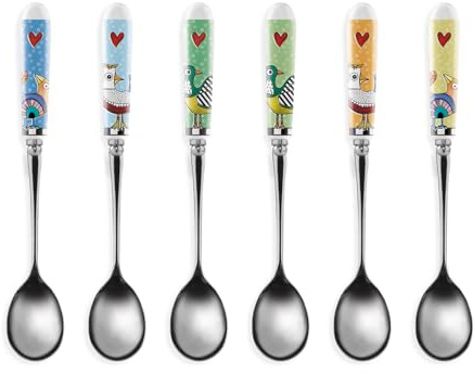 Egan Cocoricó - Set di 6 cucchiaini da tè