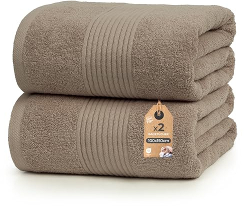 Cloud Pillow set asciugamani bagno 2 pezzi 100x150 cm – asciugamani da bagno 100% cotone 500 g/m2 – morbidi, assorbenti e resistenti – Standard 100 by OEKO-TEX