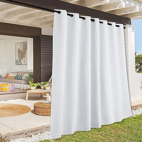 Wasserdichte Verdunkelungsvorhänge für den Außenbereich, 155 x 244 cm, 2-teilig, Balkonmarkise & Pavillon-Seitenteile, Premium-Sonnenschutz für Terrasse, Sichtschutz & Wetterschutz