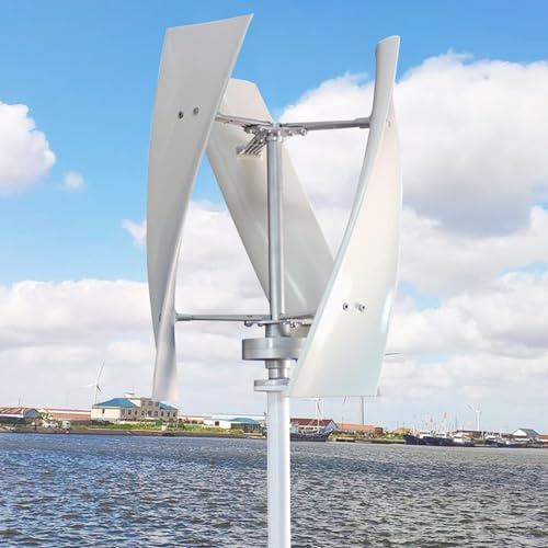 Generatore Eolico Verticale da 400 W con 3 Pale e Controller MPPT, Soluzione efficiente per l'energia eolica CC 12 V/24 V per Barche, cabine, terrazze - Fonte di energia Ecologica