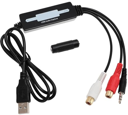 Carte son USB 2.0, Son stéréo haute qualité, Interface audio portable, for Enregistrement Audio Musiciens Podcasteurs Home Studio