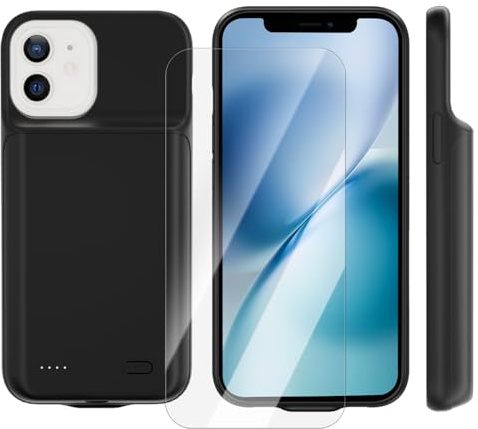 Giabuao Funda de Batería para iPhone 11 (6.1), Cargador Portátil de 8500mAh, Funda Ultrafina de Batería Extendida, Cargador de Teléfono y Funda Protectora con Función de Carga para iPhone 11