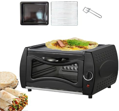 Forno elettrico per pizza e tandoor, 15 l, con doppia funzione e controllo della doratura, ideale per cucinare Naan, roti e pizza