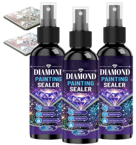 2027 ny 100 ml snabbtorr diamantmålningstätning, multifunktionell antidrop diamantmålningstätning, permanent hållning glansig finish försegling, anti- klar skyddsbeläggning (3 stycken)