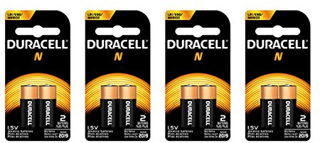 Duracell MN9100/E90/LR1 Lot de 4 piles médicales 1,5 V Carte 2 Taille N