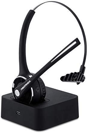 Trucker audífonos Bluetooth para camioneta, con micrófono, Auriculares inalámbricos con cancelación de Ruido, audífonos de Auto, audífonos de Oficina, para teléfono Celular, Skype, Centro de Llamadas