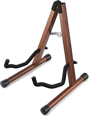 Donner Gitarrenständer Holz, tragbarer klappbarer Gitarren Ständer A-Rahmen Guitar Stand für Akustikgitarre, E-Gitarre, Bass, Banjo, Cello, Ukulele, Mandolin, DS-3