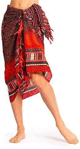 PANASIAM Sarong Maoi 05, 165x113cm, red tones