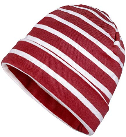 modAS Mütze Maritime Rollmütze Unisex für Kinder und Erwachsene – Ringelmütze Baumwollmütze mit Streifen in Royal/Weiß bis 52 cm Kopfumfang (Kleinkind)