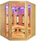 GLOBAL RELAX® | DHARANI S1 Sauna à Infrarouges Intérieur pour 1 Personne | Sapin | Température Réglable | Éclairage LED | Puissance de 1550w | Son Intégré | Élimine Toxines | Relaxation Musculaire