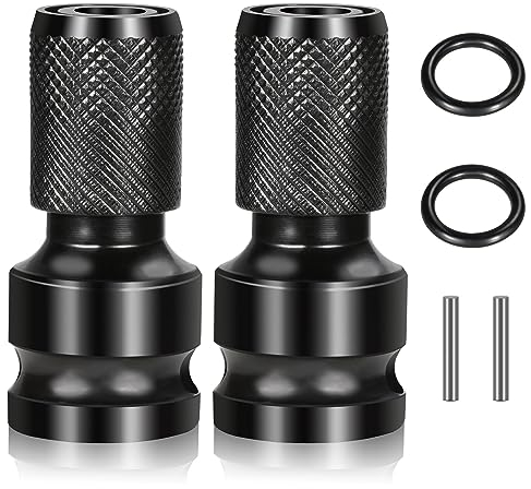 2 Stücke Stecknuss-Adapter 1/2 auf Bit Vierkantantantrieb1/4 Sechskantschaft Schlagschrauber Bit Adapter Stecknuss-Adapter Schnellfreisetzungs - Chuck - Konverter - Bitadapter