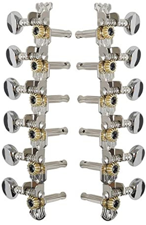 1Set 12-saitige Rundkopf-Stimmschlüssel Stimmwirbel Für E-Gitarren-Stimmschlüssel Stimmgeräte Ersatzteile für gitarren